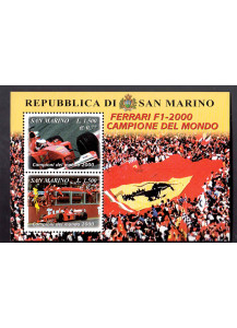 2001 an Marino Ferrari campione del mondo di Formula foglietto  Nuovo 2001